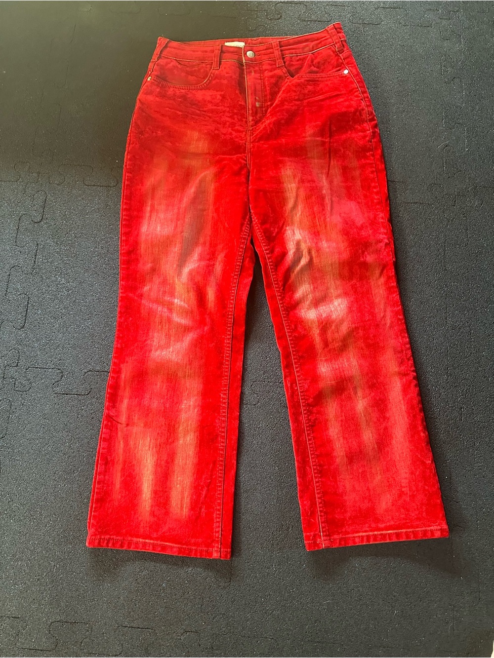 One Of A Kind Pilcro Red Wide-Leg High-Rise Jeans